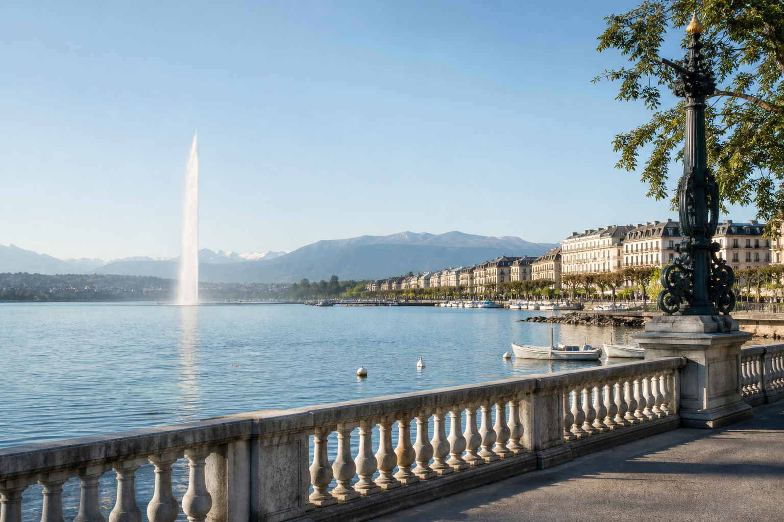 Lake Geneva waterfront at daytime